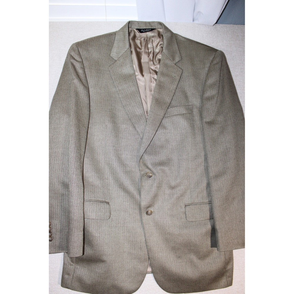 Jos. A. Bank Signature Collection Blazer Olive Herringbone Sport Coat MC0087